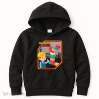 Master Builder Never Tired Construction Building Blocks Toy Kids Hoodie thumb 0