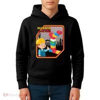 Master Builder Never Tired Construction Building Blocks Toy Kids Hoodie thumb 4