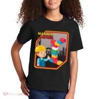 Master Builder Never Tired Construction Building Blocks Toy Kids T-Shirt thumb 2