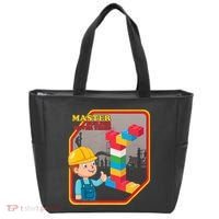Master Builder Never Tired Construction Building Blocks Toy Tote Bag thumb 0