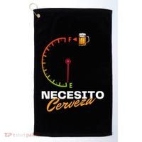 Mexican Beer Necesito Cerveza Cool Funny Sayings Beer Lover Golf Towel thumb 0