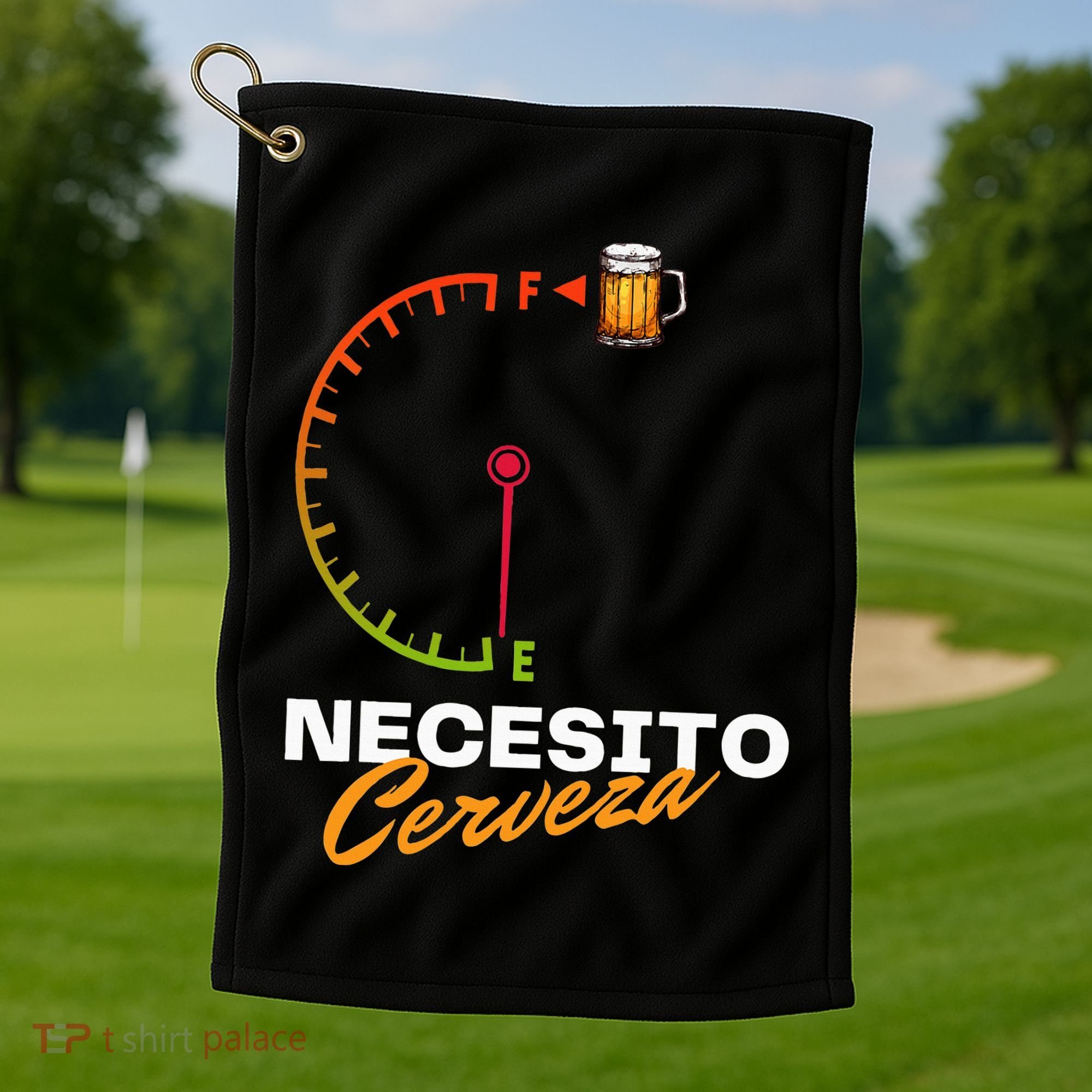 Mexican Beer Necesito Cerveza Cool Funny Sayings Beer Lover Golf Towel