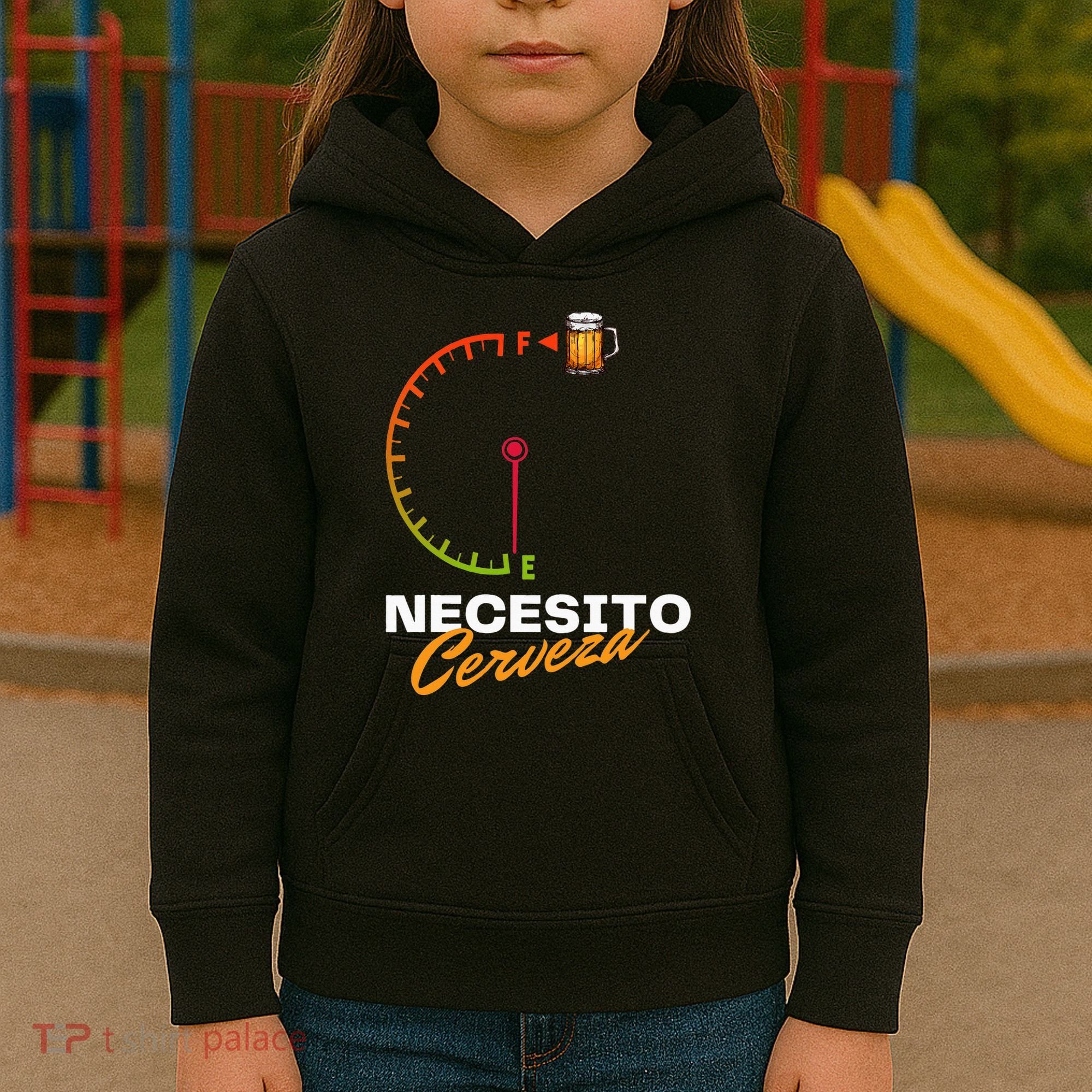 Mexican Beer Necesito Cerveza Cool Funny Sayings Beer Lover Kids Hoodie