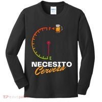 Mexican Beer Necesito Cerveza Cool Funny Sayings Beer Lover Kids Long Sleeve Shirt thumb 0