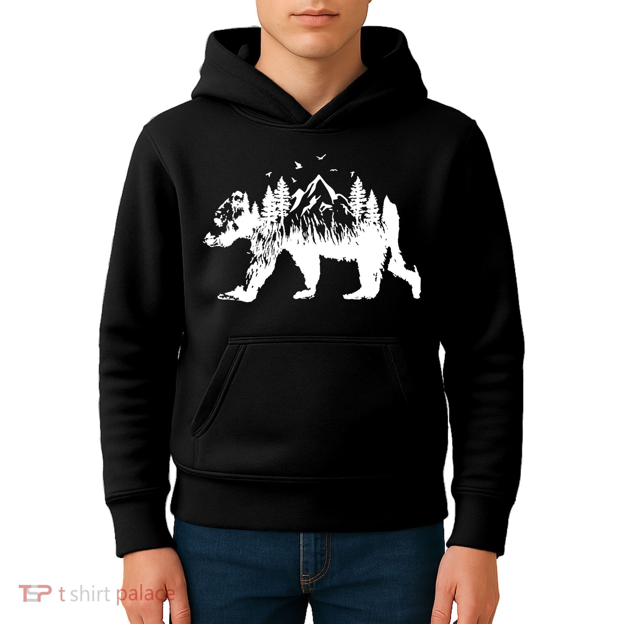 Mountain Bear Nature Kids Hoodie
