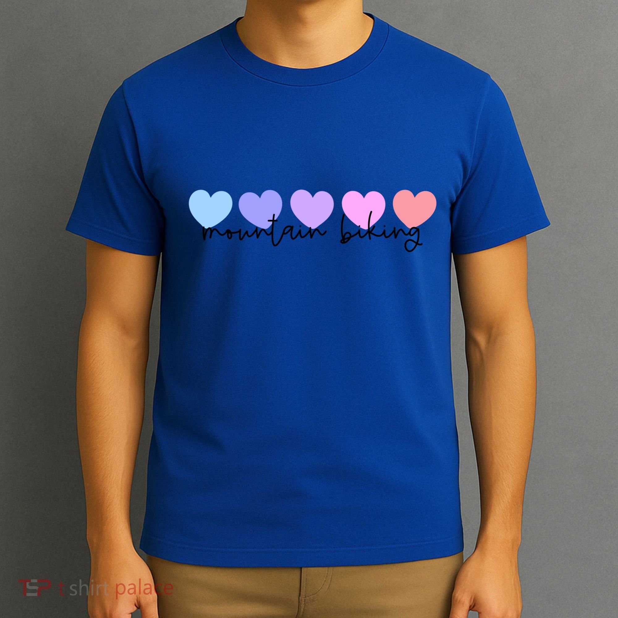 Mountain Bike Or Mountain Biking Lover Heart Mom Meaningful Gift T-Shirt