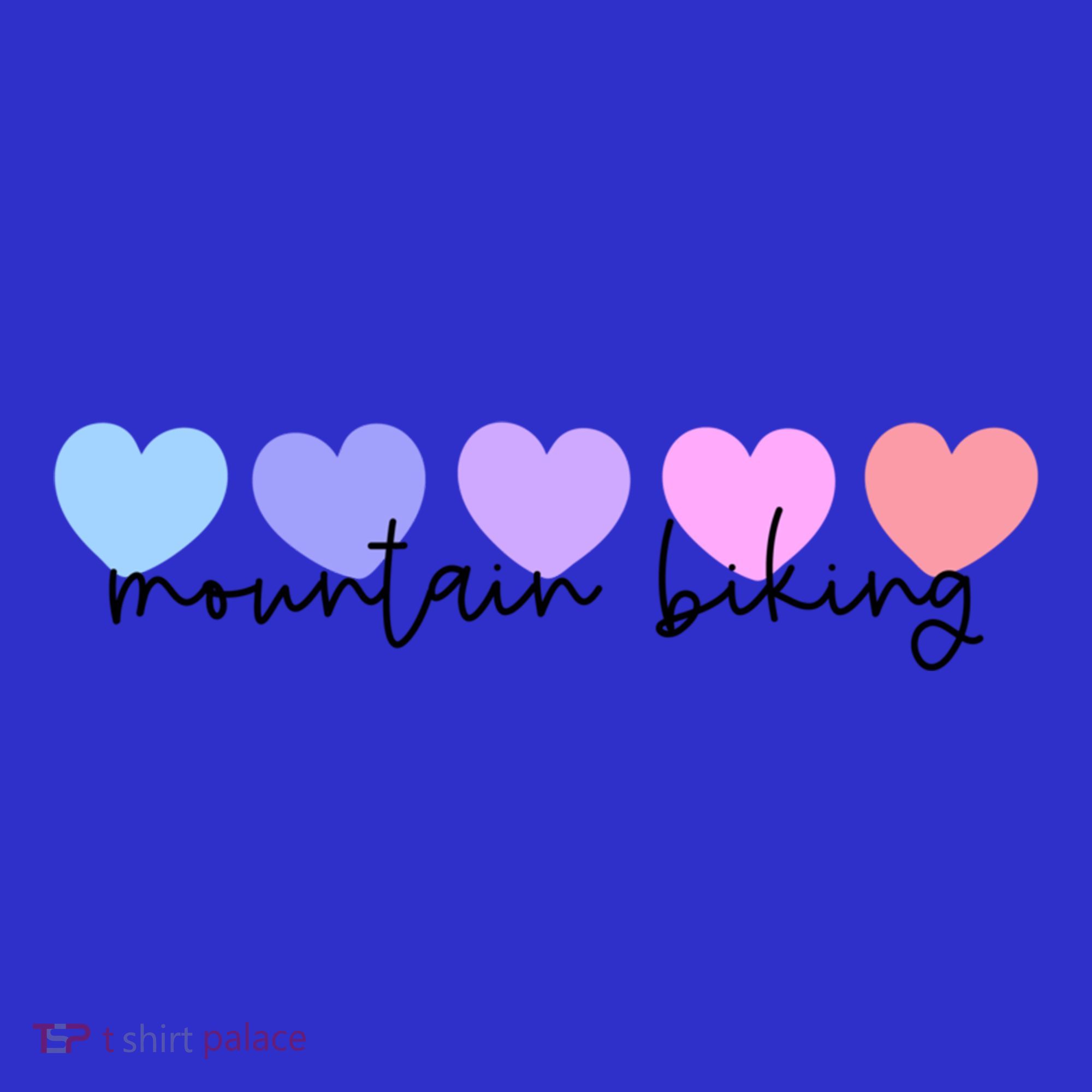 Mountain Bike Or Mountain Biking Lover Heart Mom Meaningful Gift T-Shirt