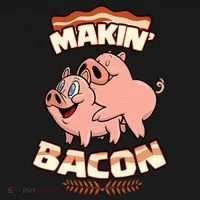 Makin Bacon Pig Funny Meatatarian Women's Hoodie thumb 2