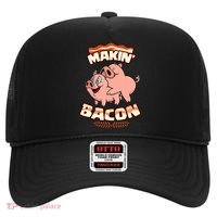 Makin Bacon Pig Funny Meatatarian Hat thumb 0