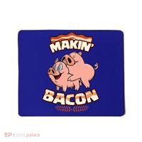 Makin Bacon Pig Funny Meatatarian Mousepad thumb 0