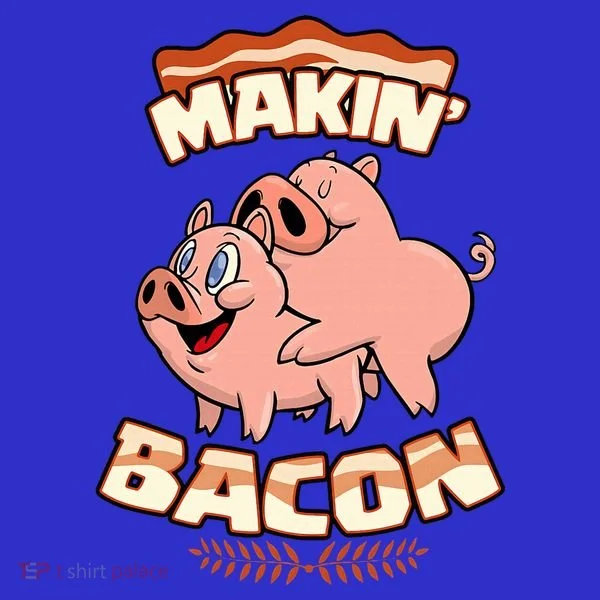 Makin Bacon Pig Funny Meatatarian Baby Bodysuit
