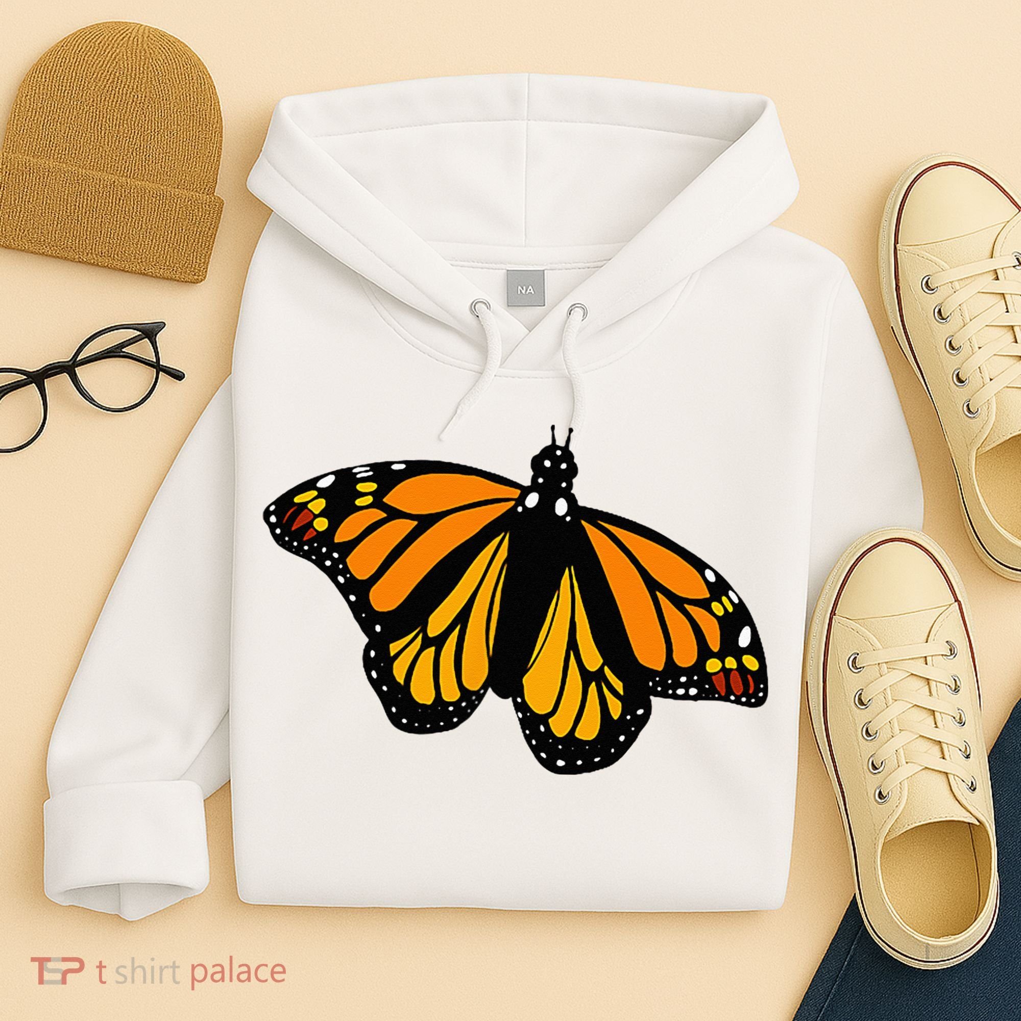 Monarch Butterfly Pocket By Milkweed Mavens Nature Hoodie