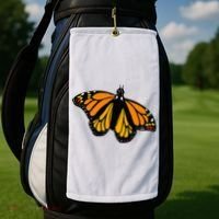 Monarch Butterfly Pocket By Milkweed Mavens Nature Golf Towel thumb 2