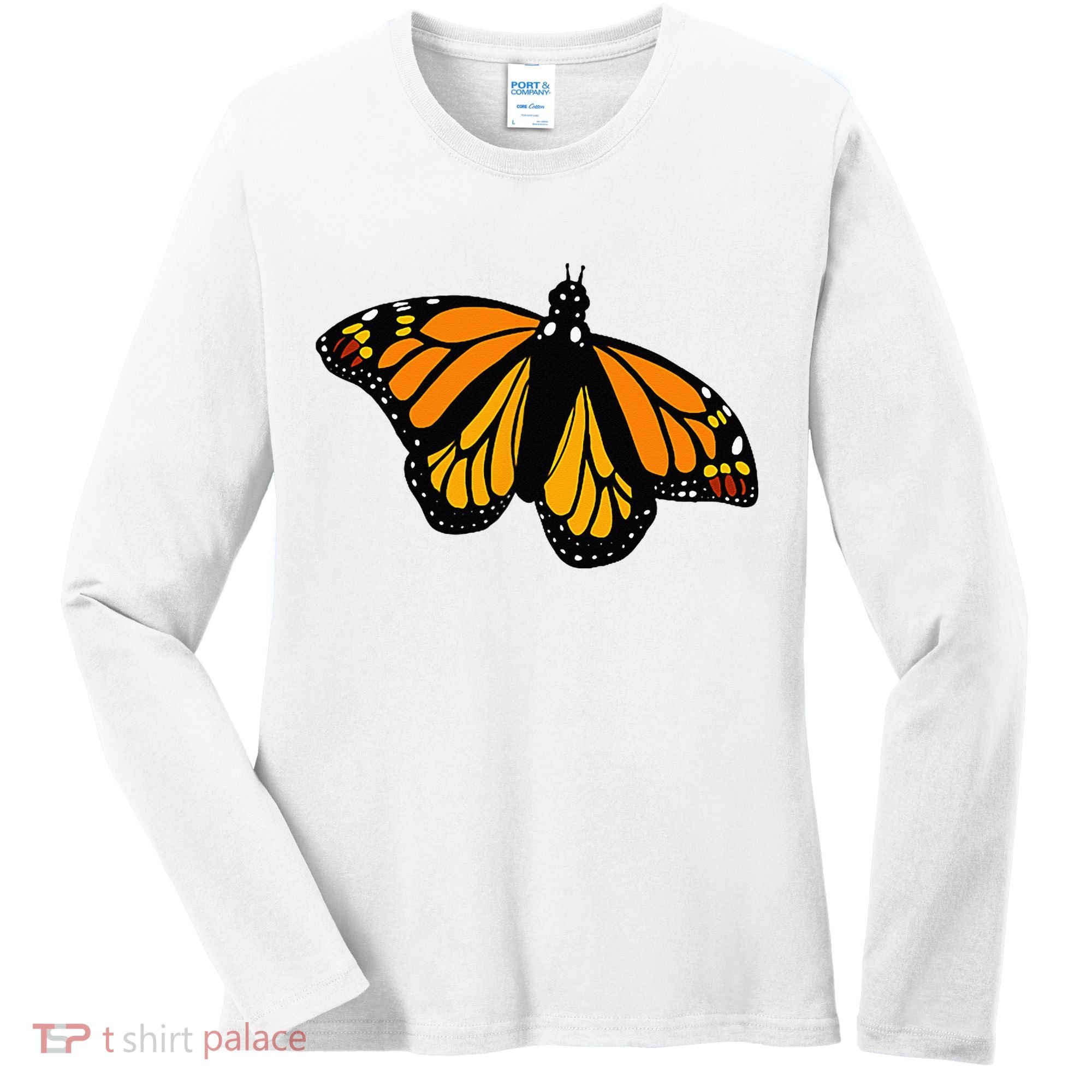 Monarch Butterfly Pocket By Milkweed Mavens Nature Women's Long Sleeve Shirt