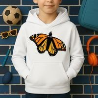 Monarch Butterfly Pocket By Milkweed Mavens Nature Kids Hoodie thumb 2