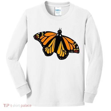 Monarch Butterfly Pocket By Milkweed Mavens Nature Kids Long Sleeve Shirt