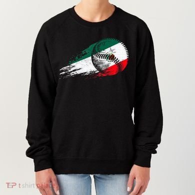 Mexican Baseball Player Mexico Flag Baseball Lover Women's Sweatshirt