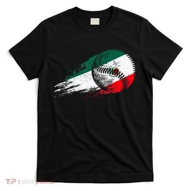 Mexican Baseball Player Mexico Flag Baseball Lover T-Shirt
