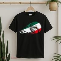 Mexican Baseball Player Mexico Flag Baseball Lover T-Shirt thumb 2