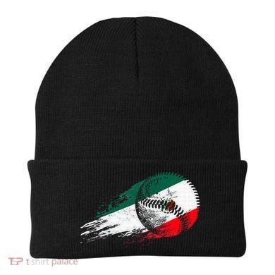 Mexican Baseball Player Mexico Flag Baseball Lover Beanie