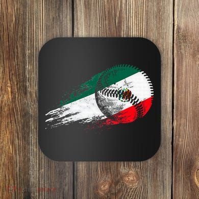 Mexican Baseball Player Mexico Flag Baseball Lover Coaster