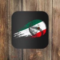 Mexican Baseball Player Mexico Flag Baseball Lover Coaster thumb 0