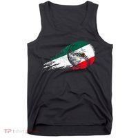 Mexican Baseball Player Mexico Flag Baseball Lover Tank Top thumb 0