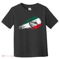 Mexican Baseball Player Mexico Flag Baseball Lover Toddler T-Shirt thumb 0