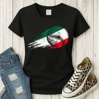 Mexican Baseball Player Mexico Flag Baseball Lover Women's T-Shirt thumb 3