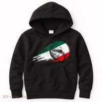 Mexican Baseball Player Mexico Flag Baseball Lover Kids Hoodie thumb 0