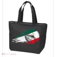 Mexican Baseball Player Mexico Flag Baseball Lover Tote Bag thumb 3
