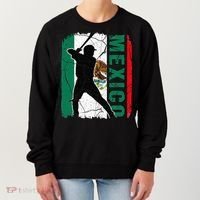 Mexican Baseball Player Mexico Flag Baseball Fans Women's Sweatshirt thumb 0