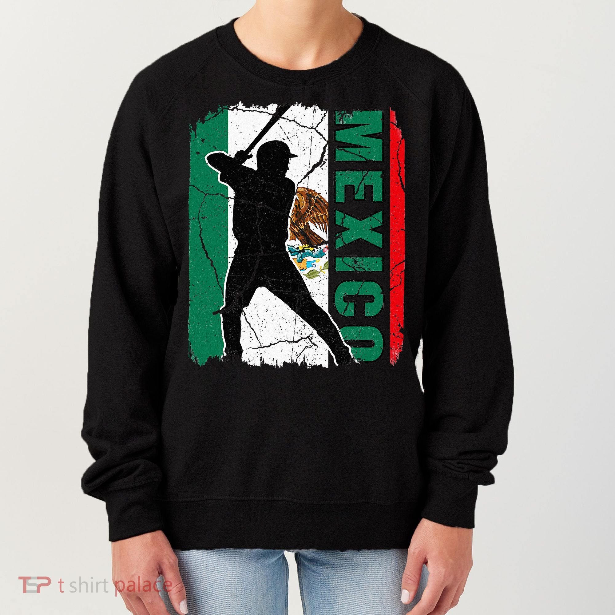Mexican Baseball Player Mexico Flag Baseball Fans Women's Sweatshirt