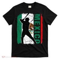 Mexican Baseball Player Mexico Flag Baseball Fans T-Shirt thumb 0