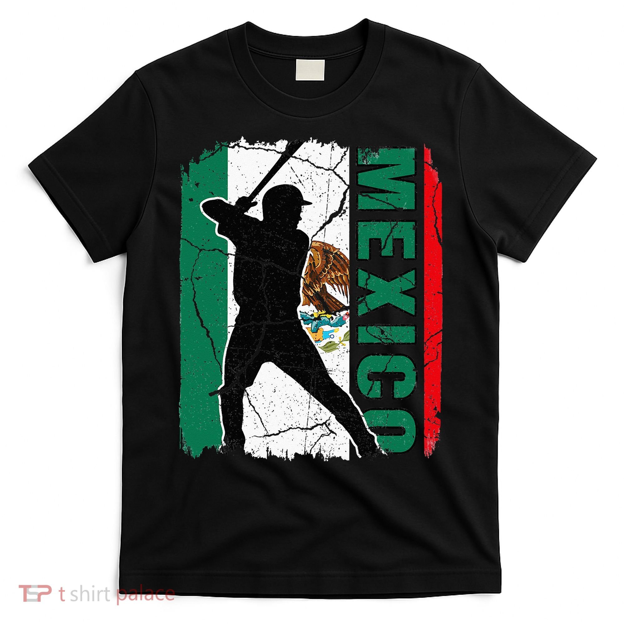 Mexican Baseball Player Mexico Flag Baseball Fans T-Shirt