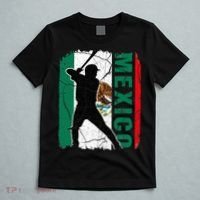 Mexican Baseball Player Mexico Flag Baseball Fans T-Shirt thumb 5