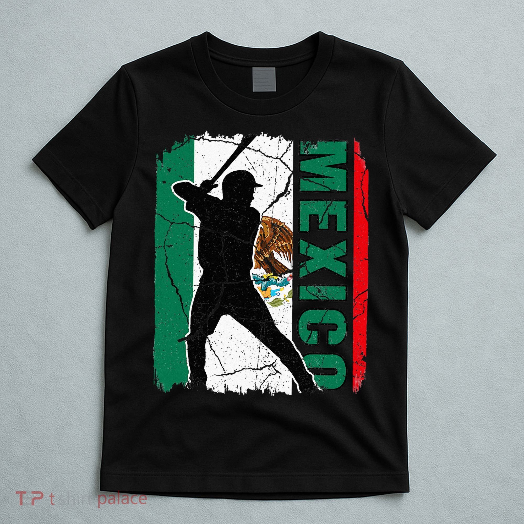 Mexican Baseball Player Mexico Flag Baseball Fans T-Shirt
