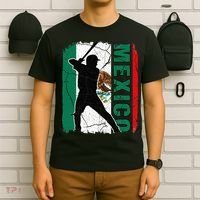 Mexican Baseball Player Mexico Flag Baseball Fans T-Shirt thumb 6