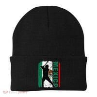 Mexican Baseball Player Mexico Flag Baseball Fans Beanie thumb 0