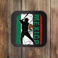 Mexican Baseball Player Mexico Flag Baseball Fans Coaster thumb 0