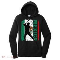 Mexican Baseball Player Mexico Flag Baseball Fans Women's Hoodie thumb 0