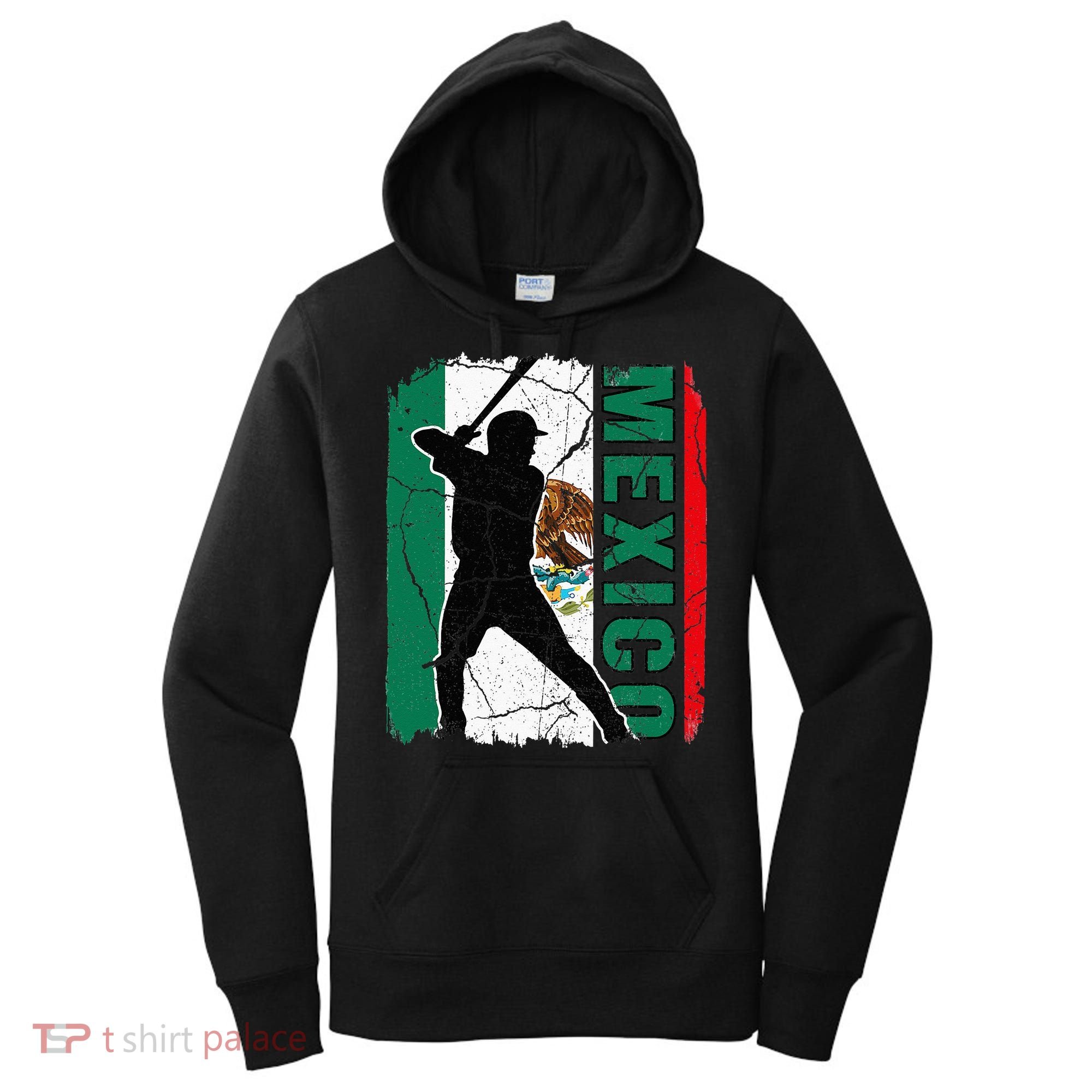 Mexican Baseball Player Mexico Flag Baseball Fans Women's Hoodie