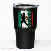 Mexican Baseball Player Mexico Flag Baseball Fans Tumbler thumb 0
