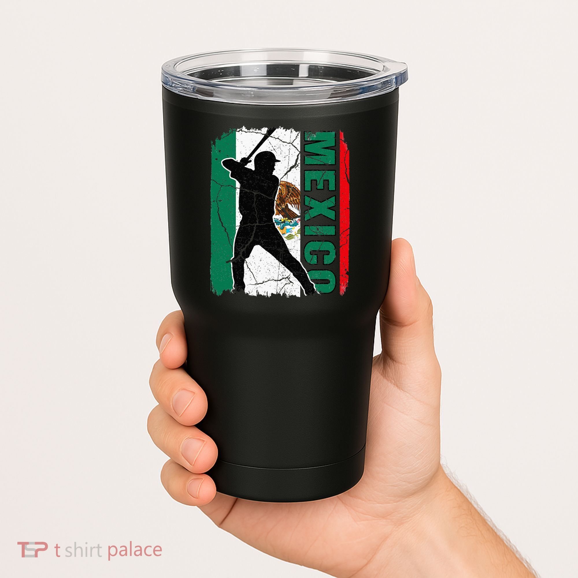 Mexican Baseball Player Mexico Flag Baseball Fans Tumbler