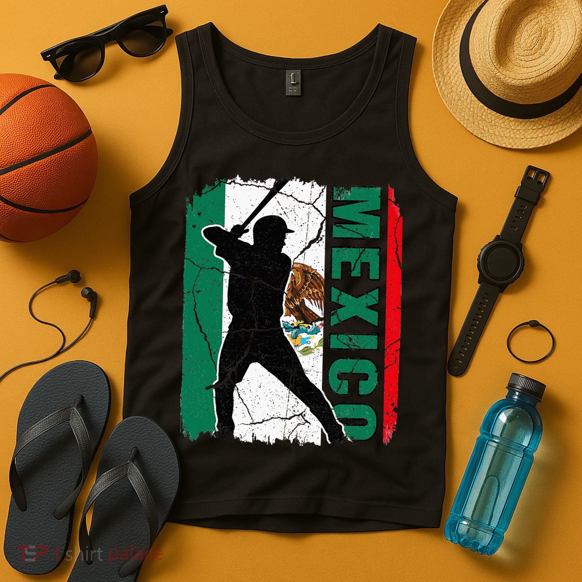 Mexican Baseball Player Mexico Flag Baseball Fans Tank Top