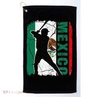 Mexican Baseball Player Mexico Flag Baseball Fans Golf Towel thumb 0