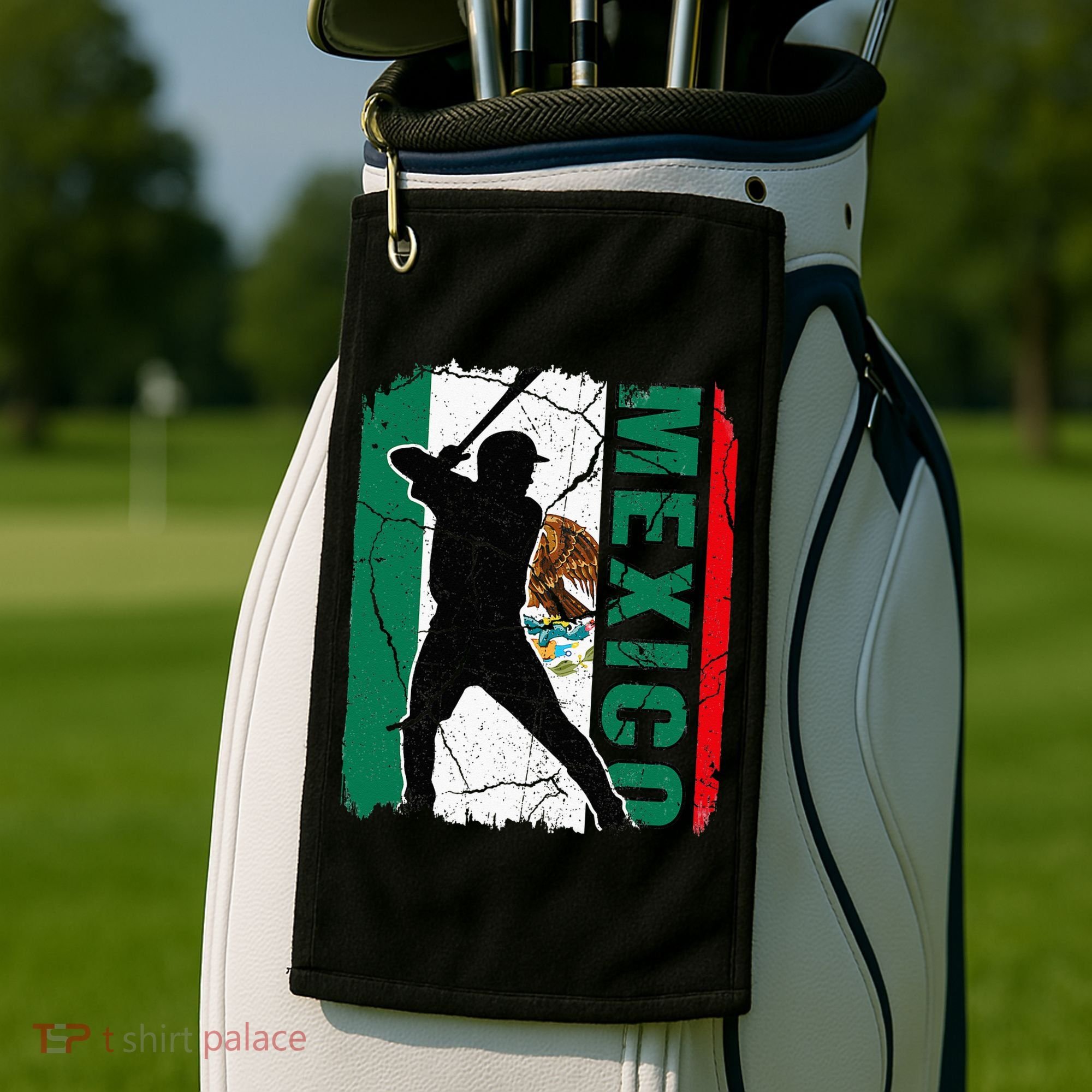 Mexican Baseball Player Mexico Flag Baseball Fans Golf Towel