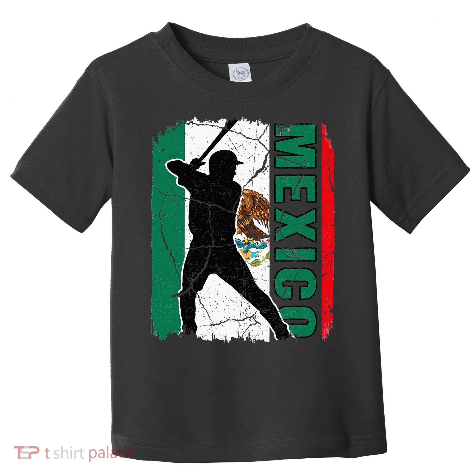 Mexican Baseball Player Mexico Flag Baseball Fans Toddler T-Shirt
