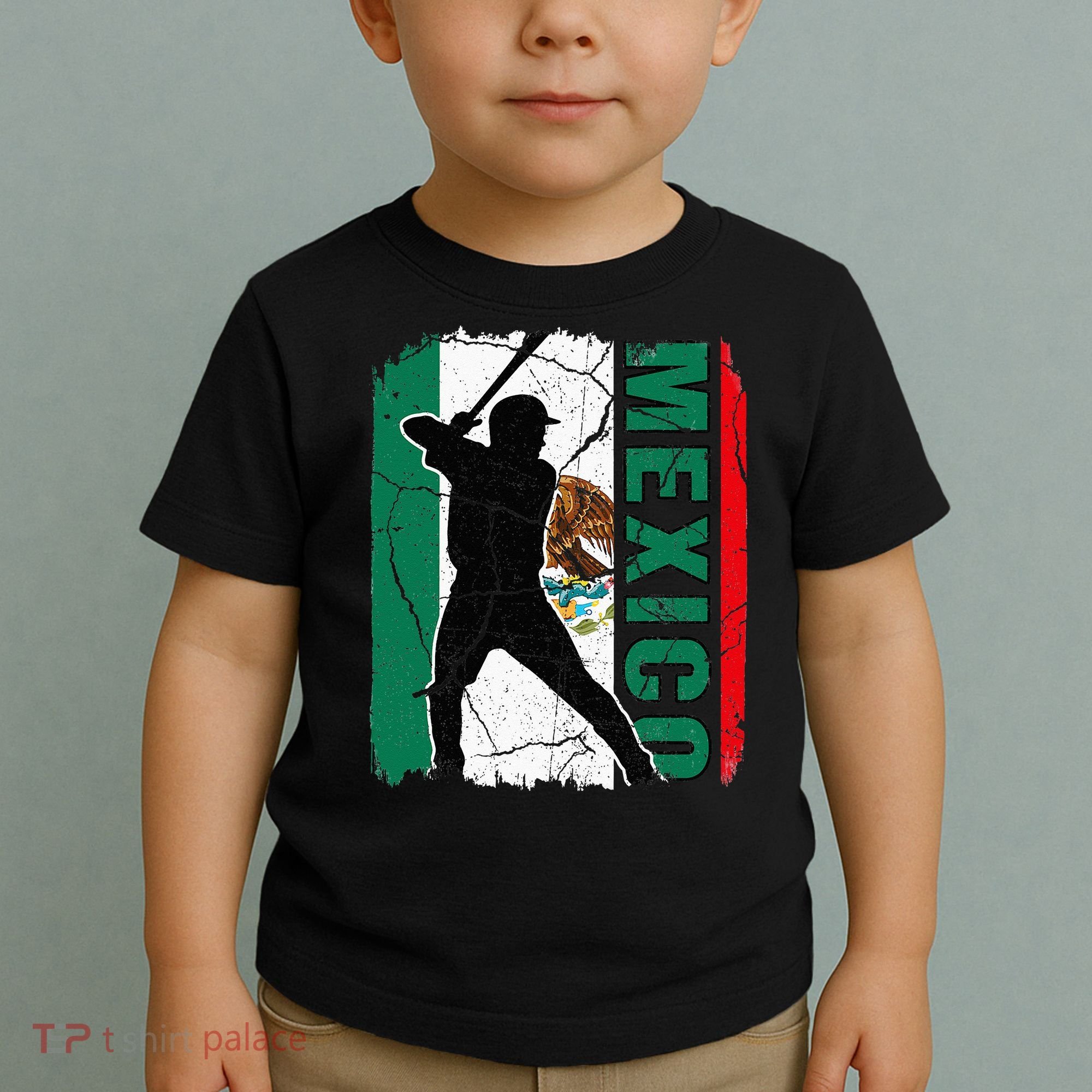 Mexican Baseball Player Mexico Flag Baseball Fans Toddler T-Shirt