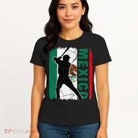 Mexican Baseball Player Mexico Flag Baseball Fans Women's T-Shirt thumb 4